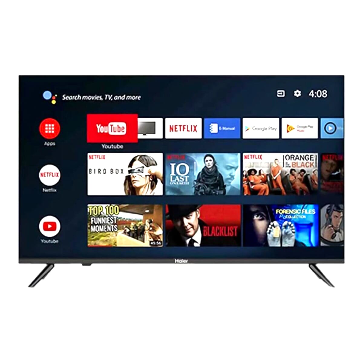 Haier Bezel-Less Android TV; Smart AI Plus TV PB By Google (LE-43K6600GA)