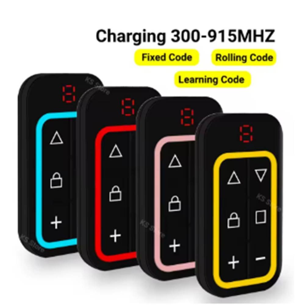 Universal Rechargeable Garage Control Door Remote 300-915mhz Waterproof Copy Remote Control Code Grabber Wireles Gate Control For Gate Garage