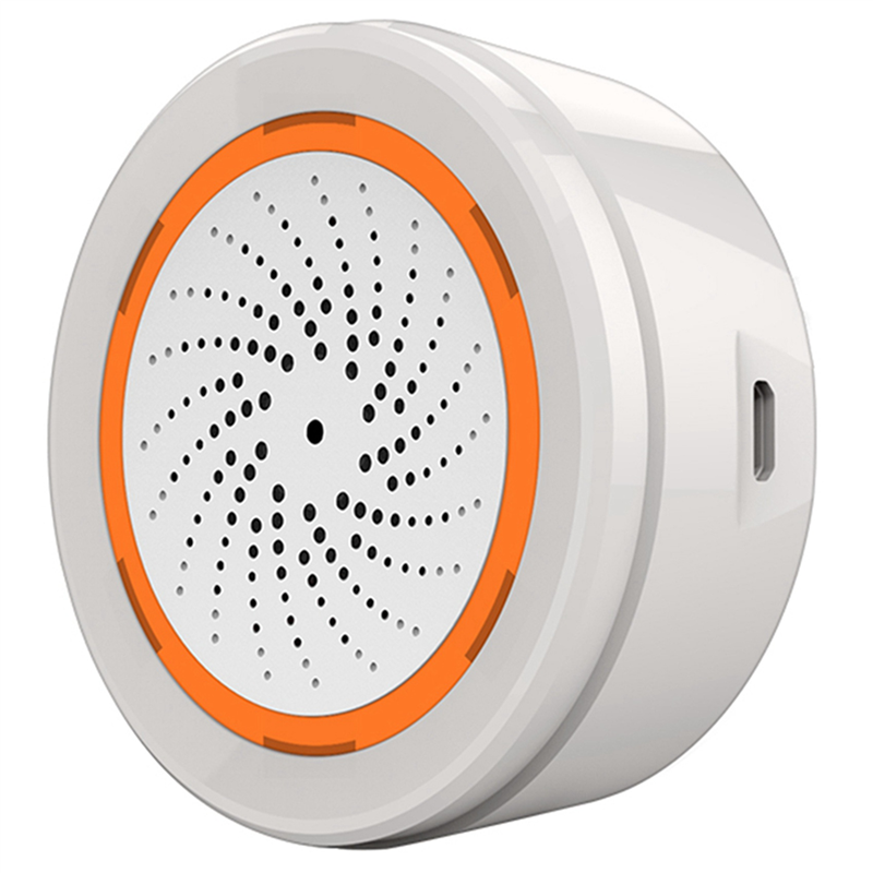 2X ZigBee NEO 90DB Sound and Light Sensor Tuya Smart Life Built-In Siren Alarm Sensor