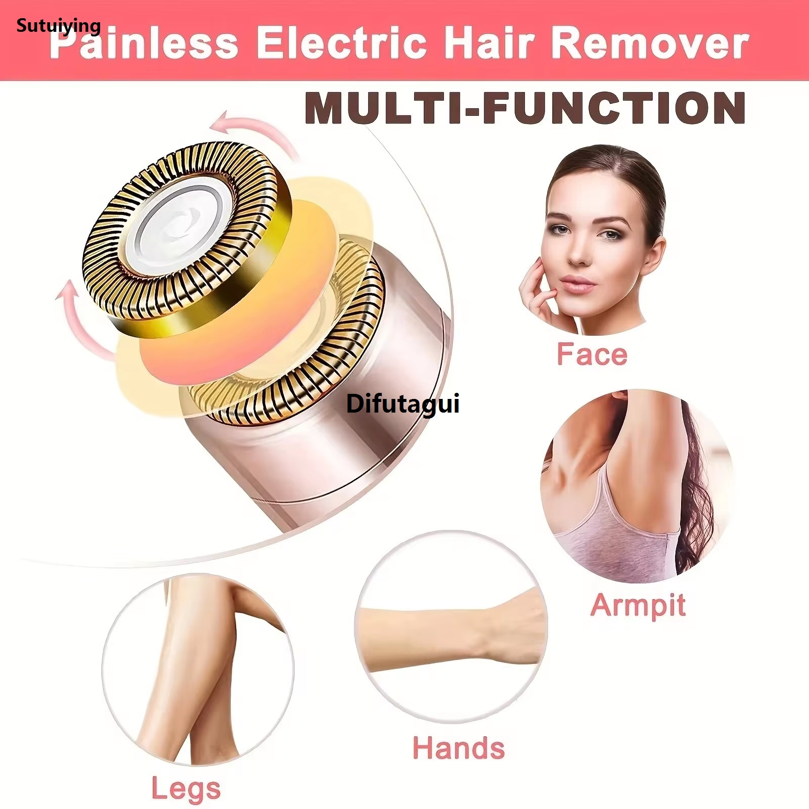 Difutagui Sutuiying Lipstick Shaped Electric Hair Removal Device Portable Painless High Quality New style Facial Hair Removal Multifunctional Home Hair Removal Tool