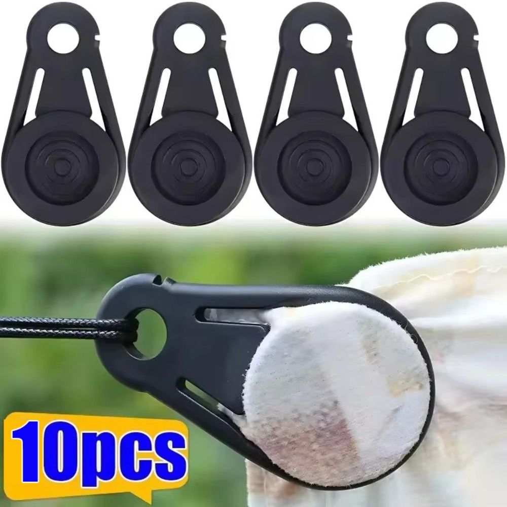 5/10Pcs Durable Heavy-Duty Tent Buckles Waterproof with Locking Rings Tent Clip Windproof Tent Fixing Clip for Camping