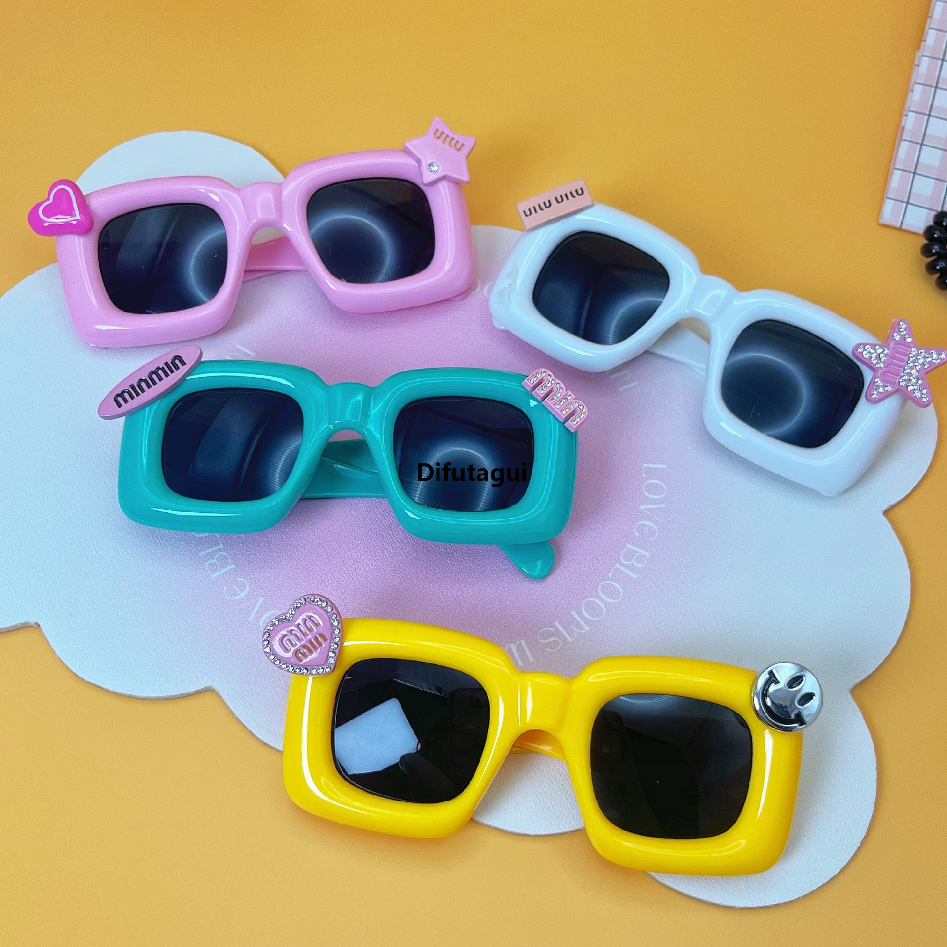 Difutagui 2025 [ New ] Modeling Men and Women Child Sun-Proof Glasses in Hot Selling Trendy Baby Sunglasses Cute Super Cool Sun Protection Photo
