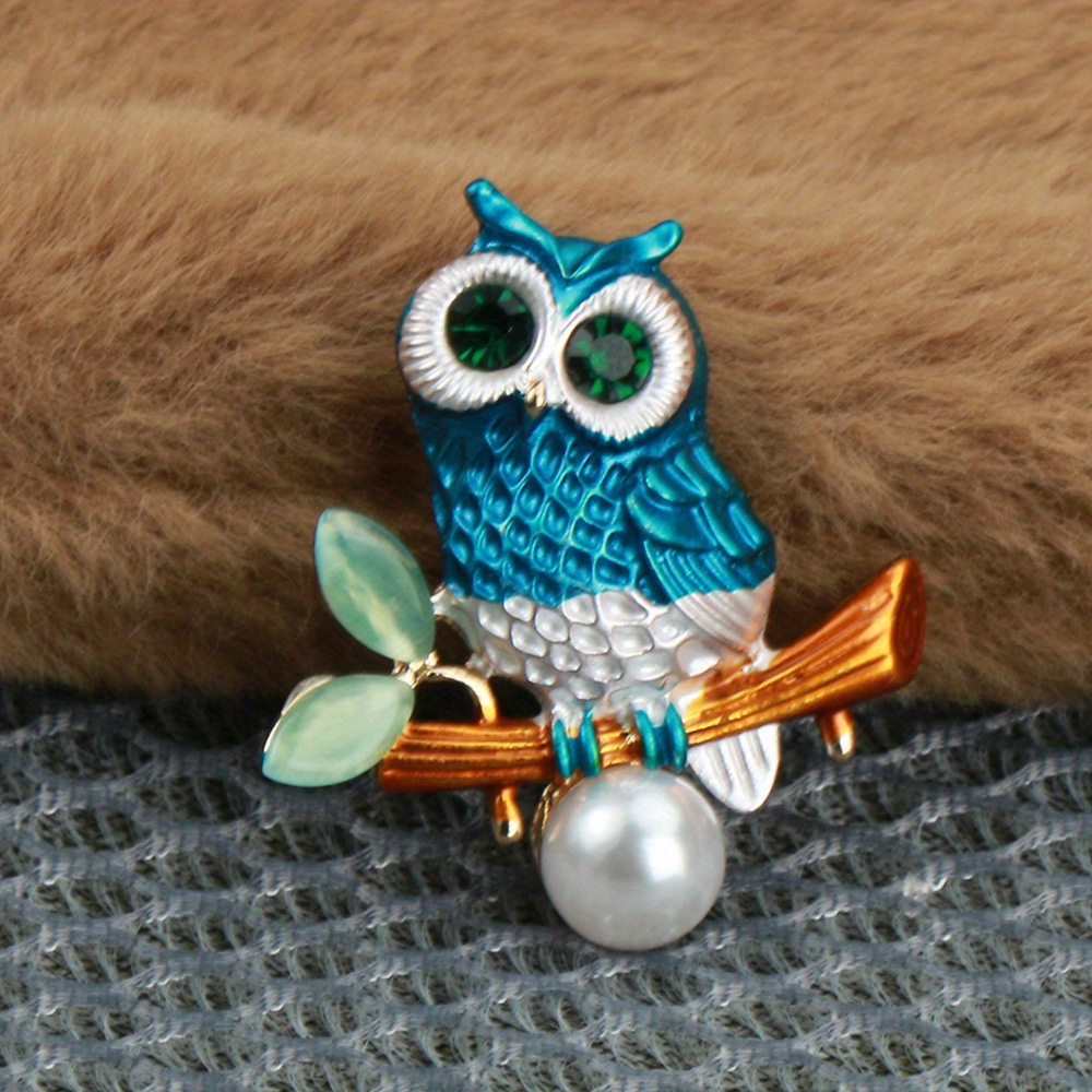 Luxury Cute Animal Owl Brooch Fashion Personality Temperament Elegant Enamel Clothing Accessories Pin