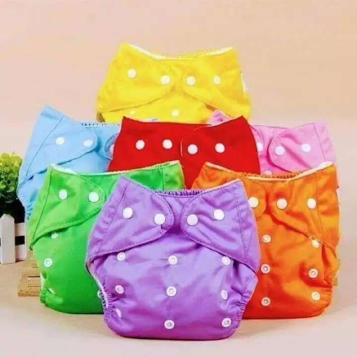 Reusable Washable Baby Cloth Diaper Diapers Nappy ( 2 Piece Diaper With 2 Pcs Pad )