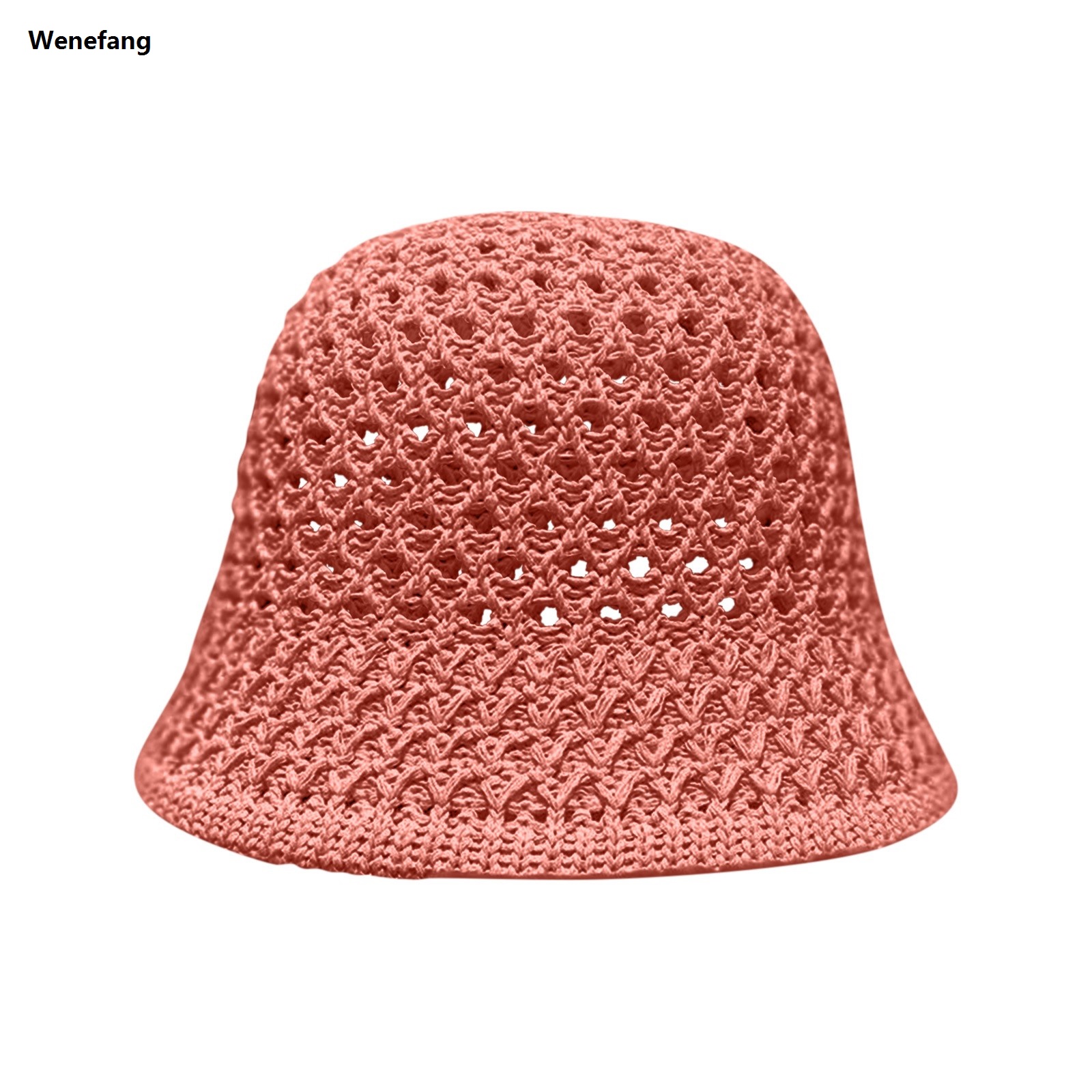 Wenefang Fisherman'S Hat Spring Summer Fashion Knitted Hollow Paper Straw Luxury Bucket Hat Solid Breathable Beach Vacation Sun Basin Cap