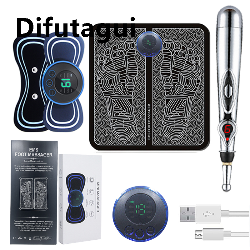 Difutagui Fifty percent discount Foot Massager Electronic Massage Pen Neck and Shoulder Massage Three Piece Set Whole Body Relaxation Set Arm Leg and Back Massag