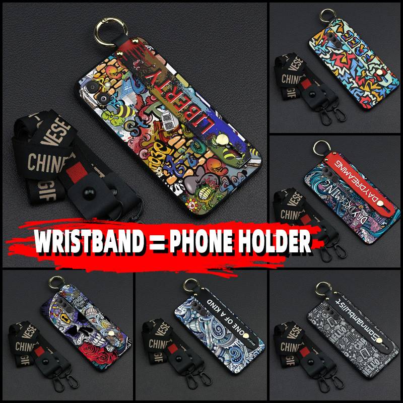 Anti-knock Flower Phone Case For Samsung Galaxy F14 5G/SM-E146B Fashion Design Kickstand Ring Back Cover Wristband