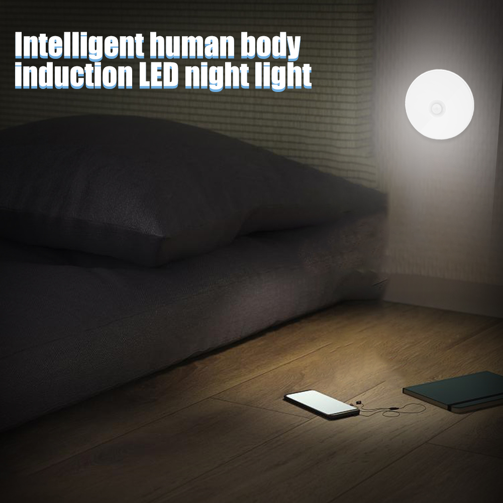 Led Induction Light Corridor Home Wireless Bedroom Bedside Lamp Charging Aisle Wardrobe Night Light Anti Theft Automatic Sensor Light