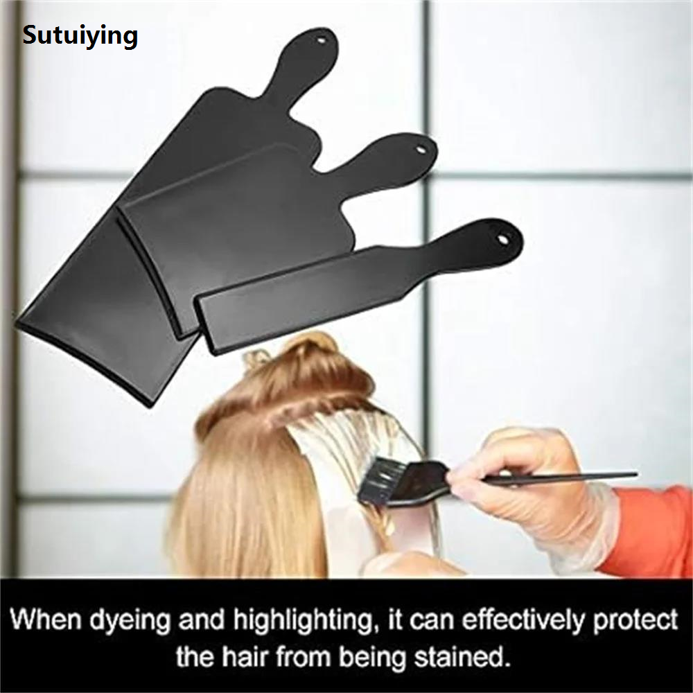 Sutuiying 6Pcs Hair Dye Coloring Board brush Set Hair Paddle Non-Slip Color Profesional Cream Brush Salon Ergonomic Highlighting Hair Dye Styling Tool