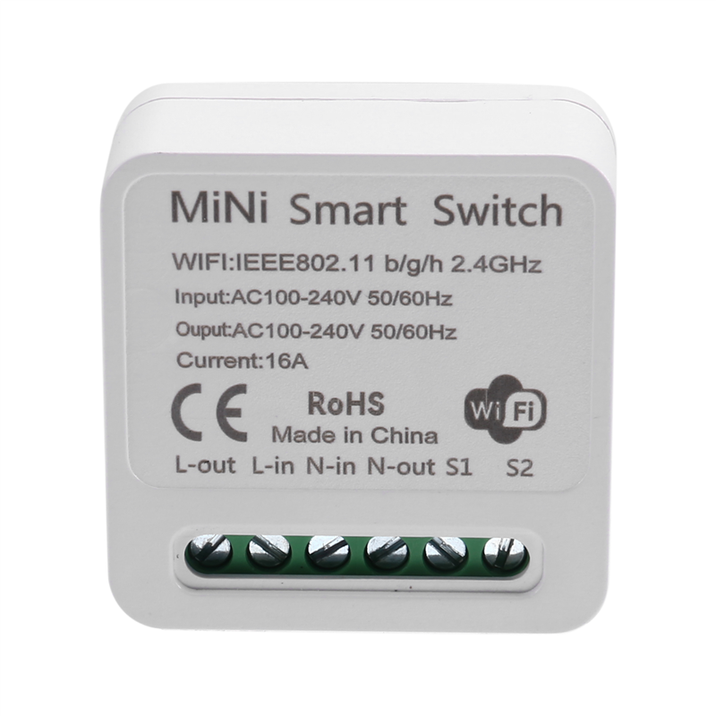 Mini Smart WiFi Relay Switch, DIY Timer Light Switch Module Smart Life/Tuya Application, Wireless Remote Control