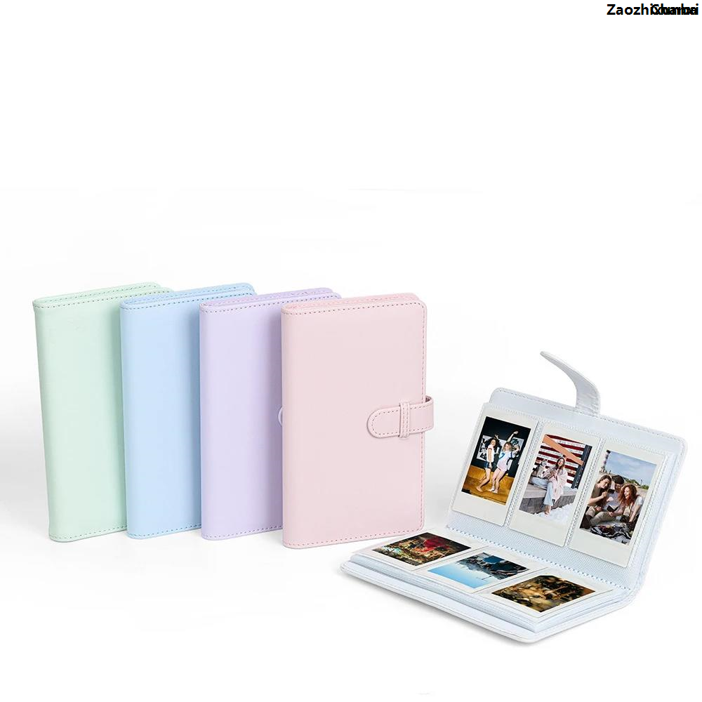 ZhuluLuxury Zaozhixunba108 Sheets Portable 3 inch Photo Album for Fujifilm Instax Mini 12 for Collection Green Pink Ticket Card Collection Book 2025