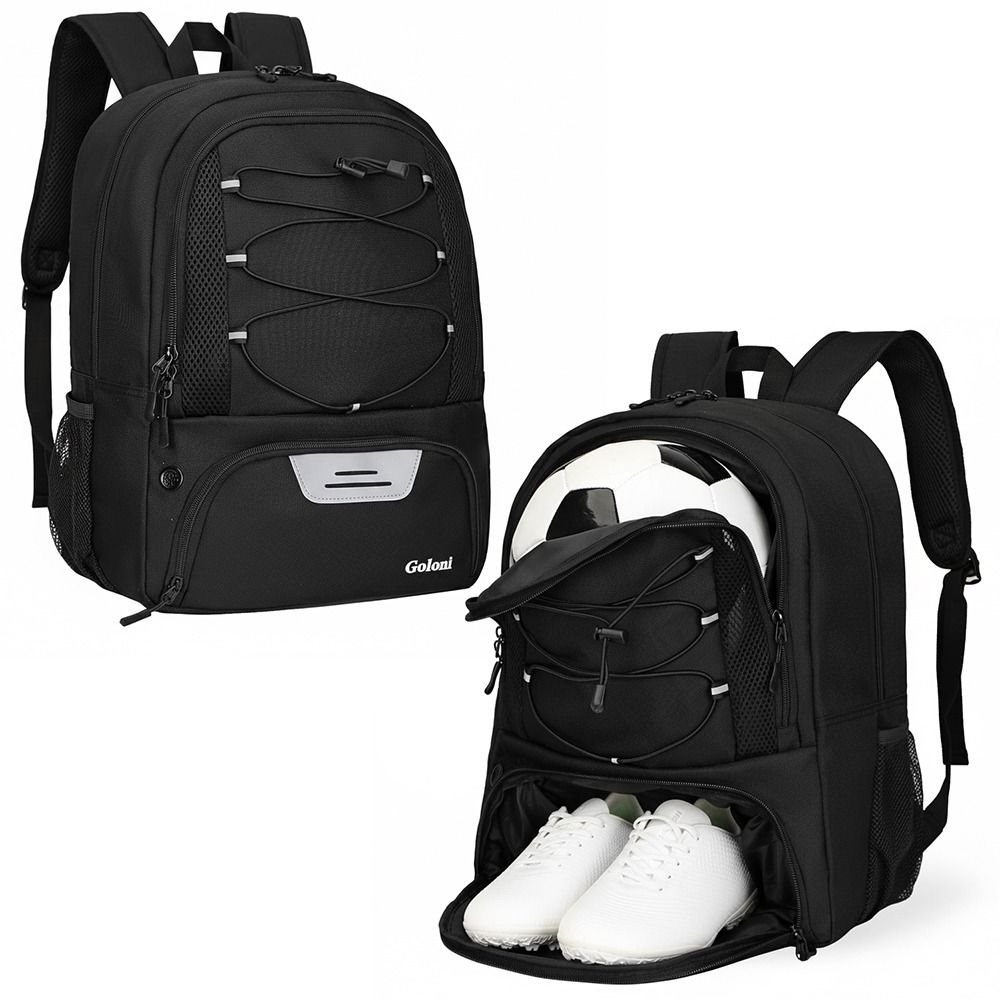 High Quality Large Capacity Basketball Backpack with Shoes Compartment Ball Compartmen Sports Bag Breathable Water-resistant Soccer Bag for Basketball Gym Football