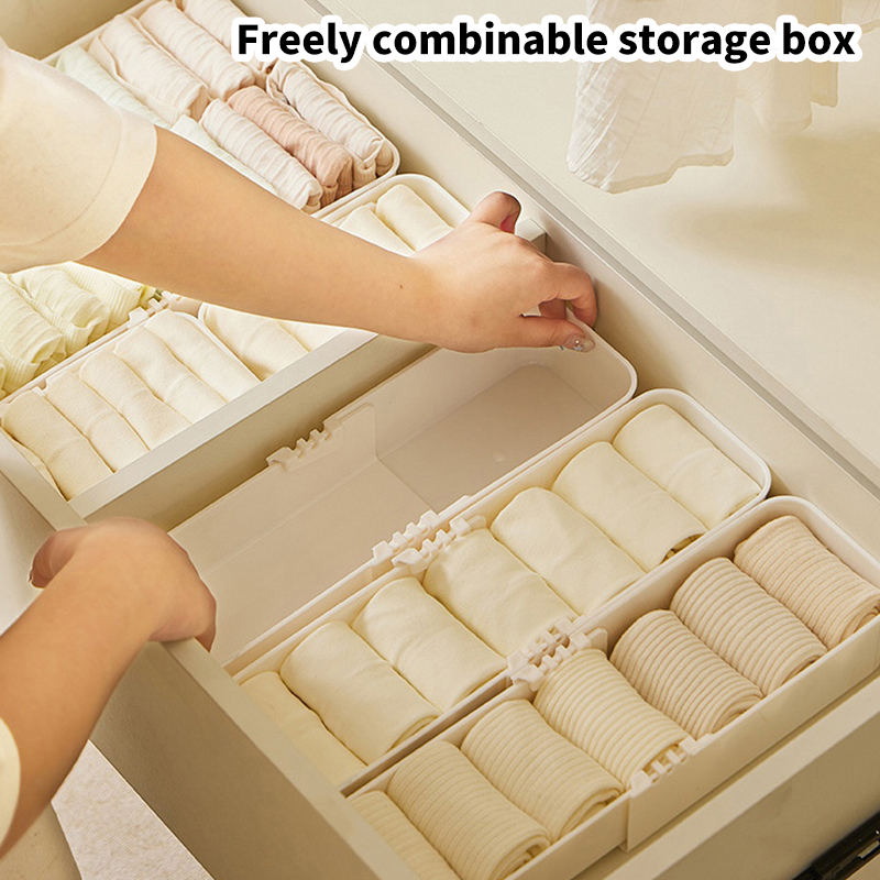 1Pcs Adjustable Retractable Drawer Makeup Sorting Clothes Container Compartment Storage Box Storage Organizer Desk Compartment DD7