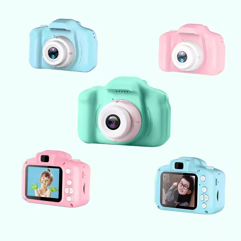Mini Digital Kids Camera - 2-Inch Rechargeable 1080P HD Cartoon Camera for Children, Fun Photography Toy for Birthday Gifts