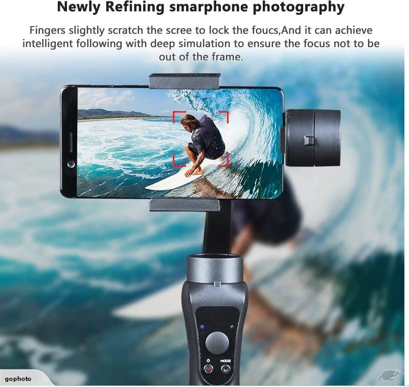 S5 3 Axis Handheld Smartphone Gimbal Stabilizer For Smartphones Iphone Samsung Go-Pro Action Camera