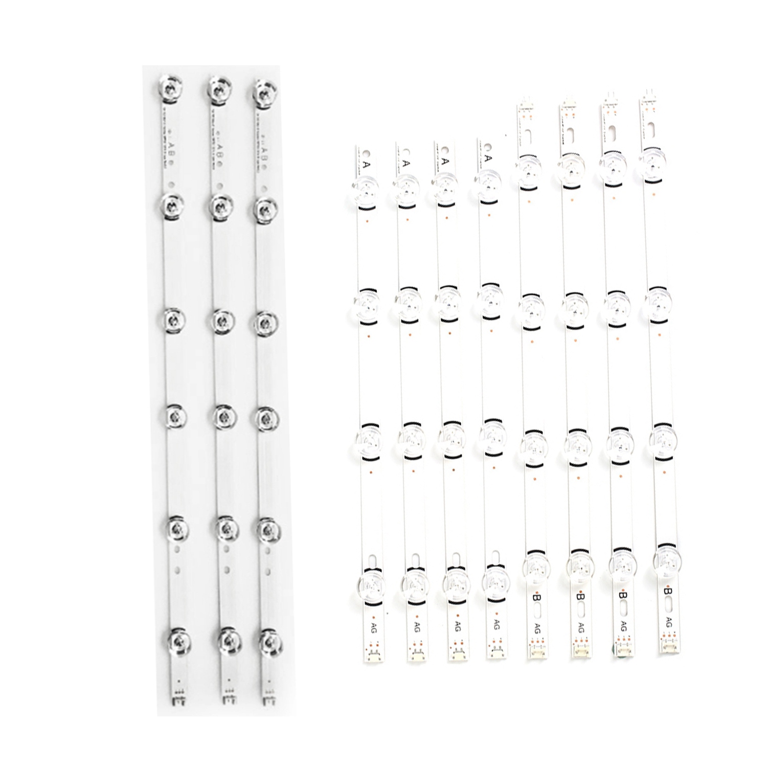 (GGBR) 2 Set Led Backlight Strip: 1 Set Led Backlight Strip 6 Lamp for 32 Inch Tv & 1 Set Led Backlight Strip 8 Lamp