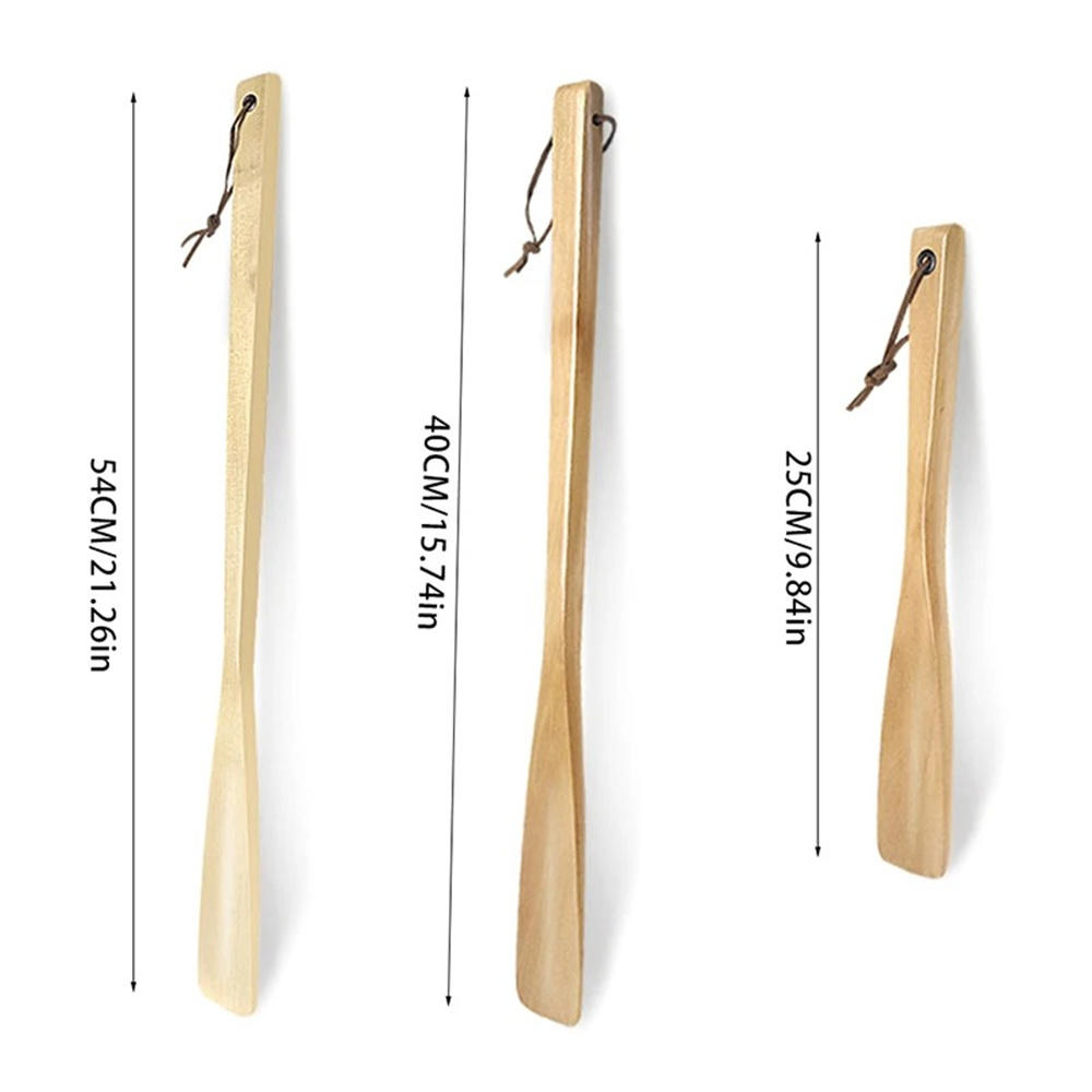 Wood Shoe Useful Wooden Long handle Long handle shoehorn Wooden shoe lifter for Elderly Pregnant women Home tools