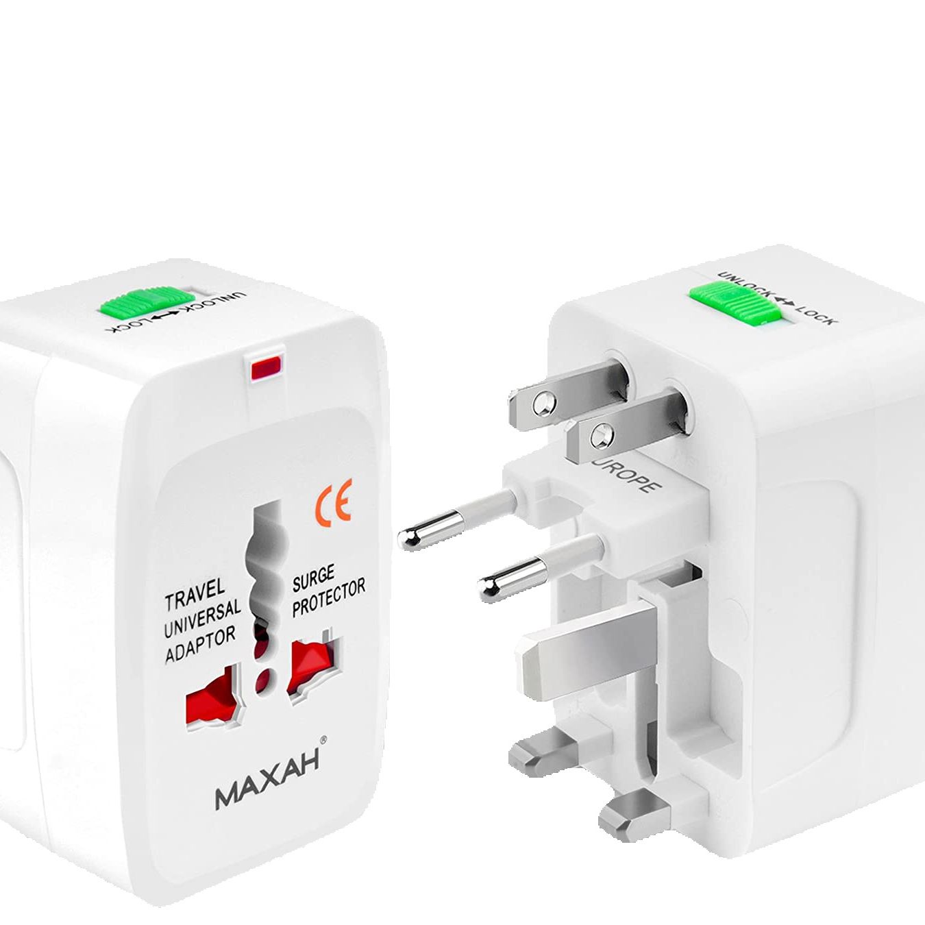 Universal Travel Ac Adaptor Surge Protector Charger Plug (Type G Electrical Outlet)