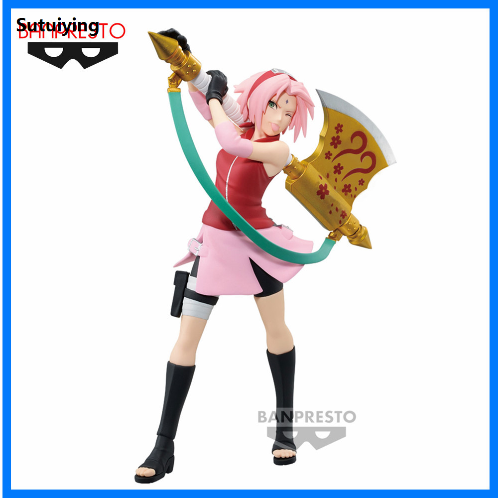 Sutuiying Original Naruto Haruno Sakura Top 99 Shippuden Anime Action 2025 New Figurine PVC Model Banpresto Birthday Gift 15CM