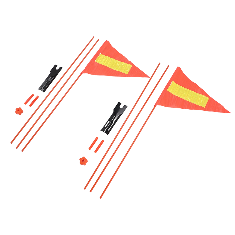 NAMUNY 2 Set Bike Safety Flag with Fiberglass Pole Mounting Bracket,Adjustable Length, Outdoor Play Safety Sign