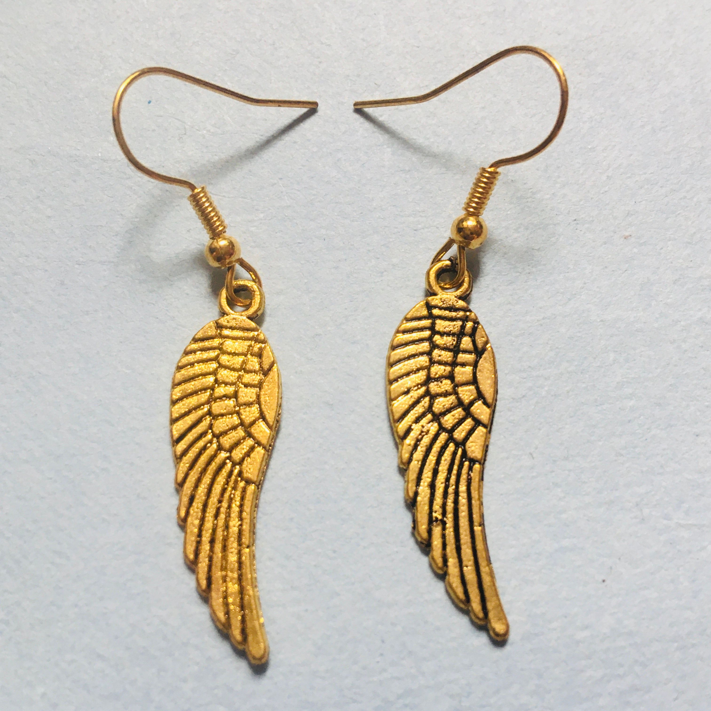 Gold Plated Leaf Drop Earrings. Jhumka For Girls