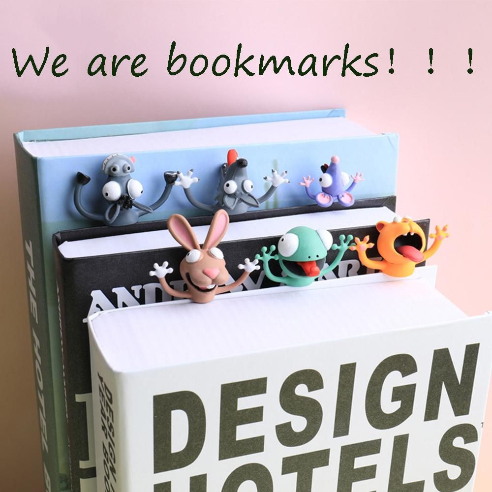 New Stationery Creative PVC Cartoon Animal Style Bookmarks School Supplies Book Markers