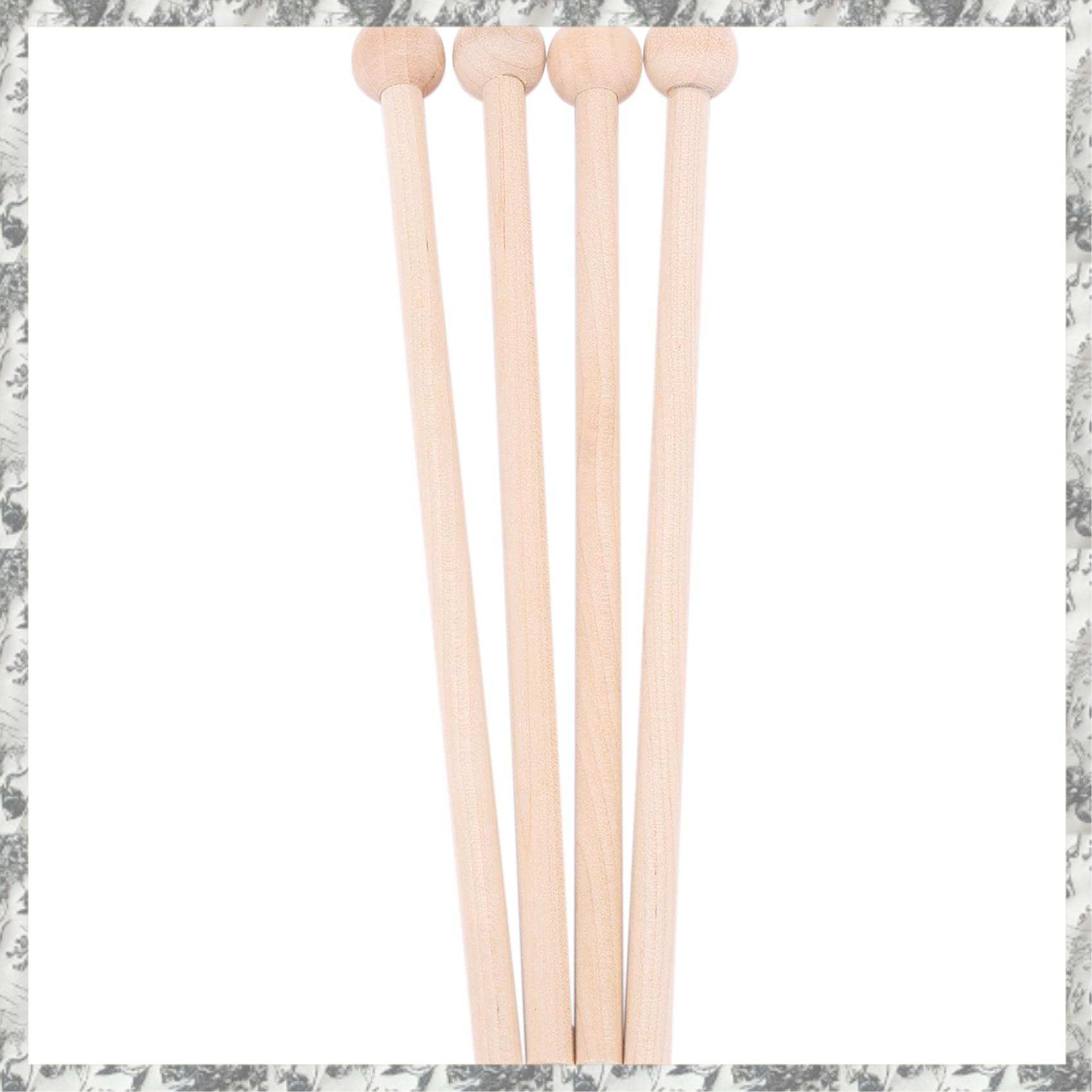 2 Pair Wood Mallets Percussion Sticks for Energy Chime, Xylophone, Wood Block, Glockenspiel and Bells