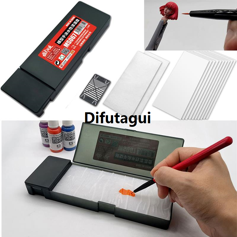 Difutagui Wet Palette For Acrylic Model Painting Tool Paint Brush Water Based Hot Selling Moisturizing Tray For Miniature Craft Painting Coloring Tool