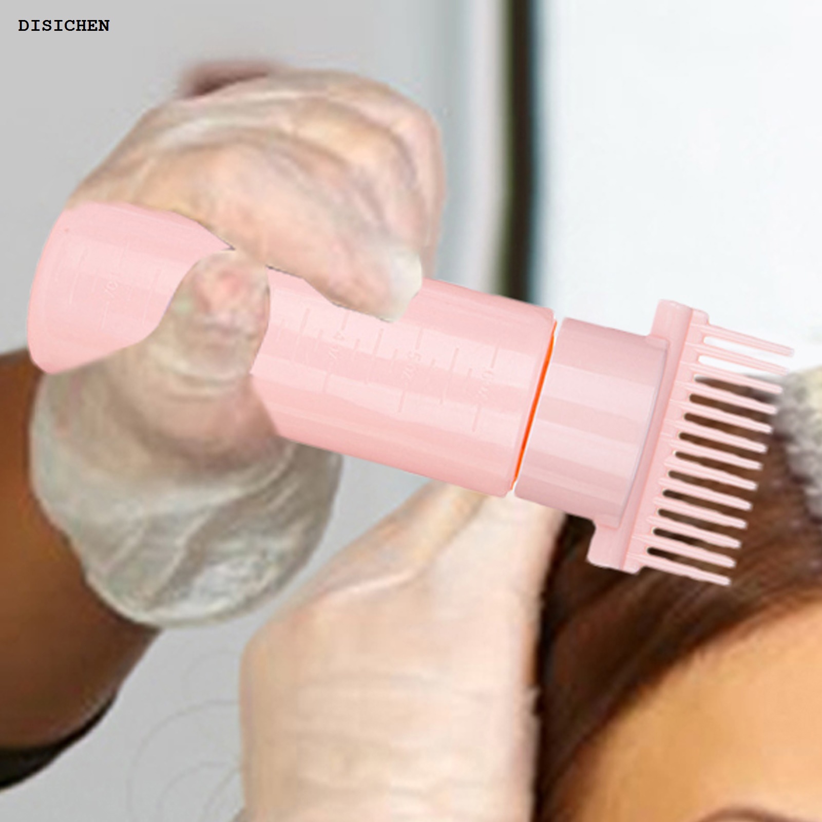 DISICHEN Fashion 2pcs/set Applicator Bottle Shampoo Brush Scalp Massage Hair Brush Oil Applicator for Hair Care 3-in-1 Hair Treatment Tool