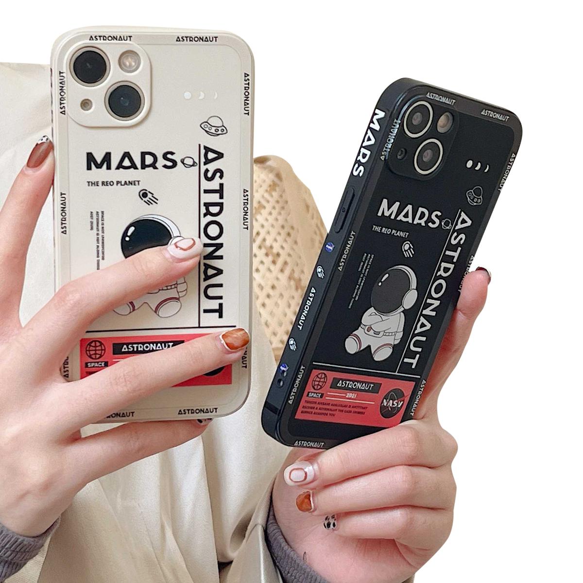 Sroof For Samsung S22 S21 S20 FE Ultra Plus S10 Trendy Astronaut Couple Shockproof Camera Lens Protective Phone Case Cover