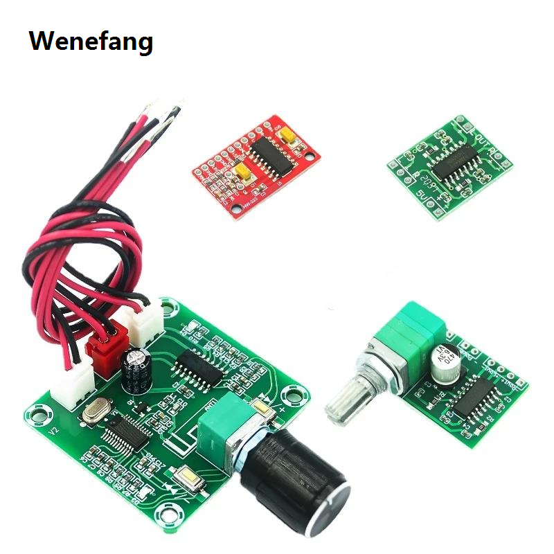 Wenefang Bluetooth 5.0 PAM8403 MINI Digital Amplifier Board 2 * 3W Class D Luxury Digital DC 2.5V To 5V Power Speaker Module With Potentionmeter