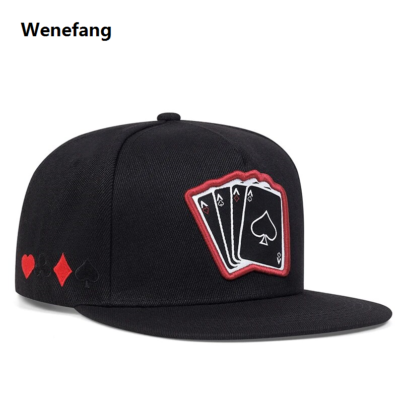 Wenefang 2024 New Fashion Hip Hop Cap Men Women Adjustable Playing Card Sales promotion Embroidered Baseball Caps Outdoor Sun Hat Unisex Snapback Hats