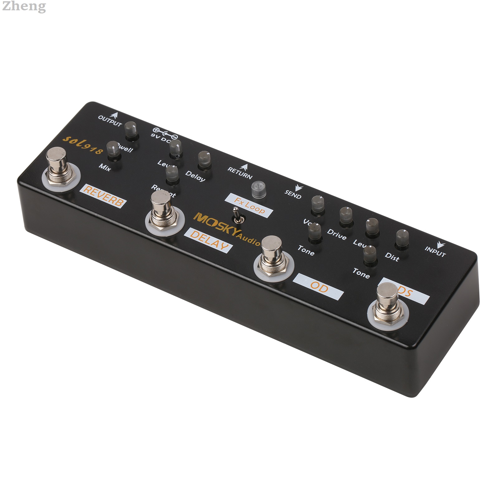 Zheng Pedal Effect Combo Multi-Effect 1-in-5SOL918MOSKYAudio High Quality Pedal Guitar TrueBypass All-in-One Combo Effect Device