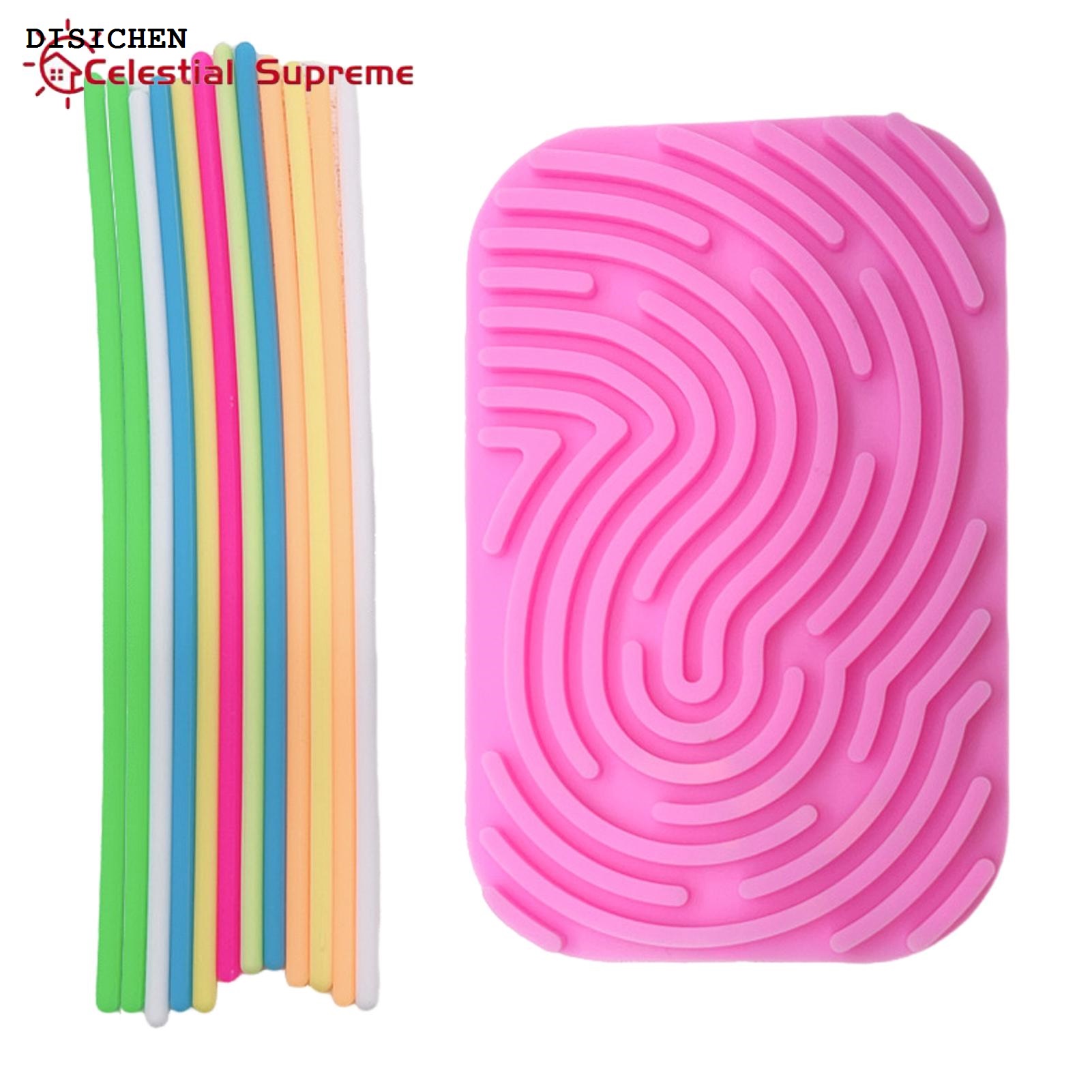 DISICHEN Fifty percent discount Silicone Strip Fidget Toy Colorful Silicone Fidget Toy for Stress Relief Fine Motor Skills Development Educational Busy Board Game for Kids Adults Sensory Activity Board Gift Children Sensory Activity