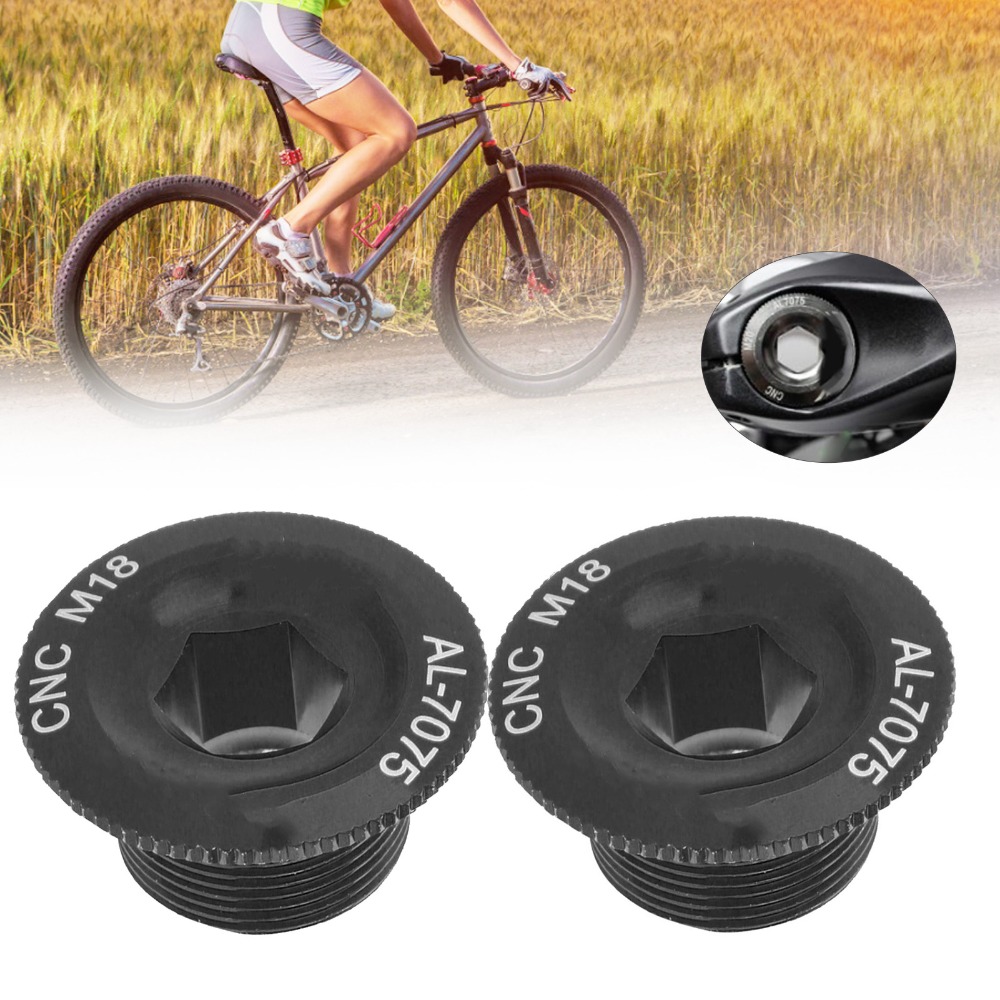 2Pcs Durable 18mm Bicycle Crank Arm Bolts High Strength Aluminum Alloy Crank Arm Fixing Bolt Crank Arm Screws Mountain Bike