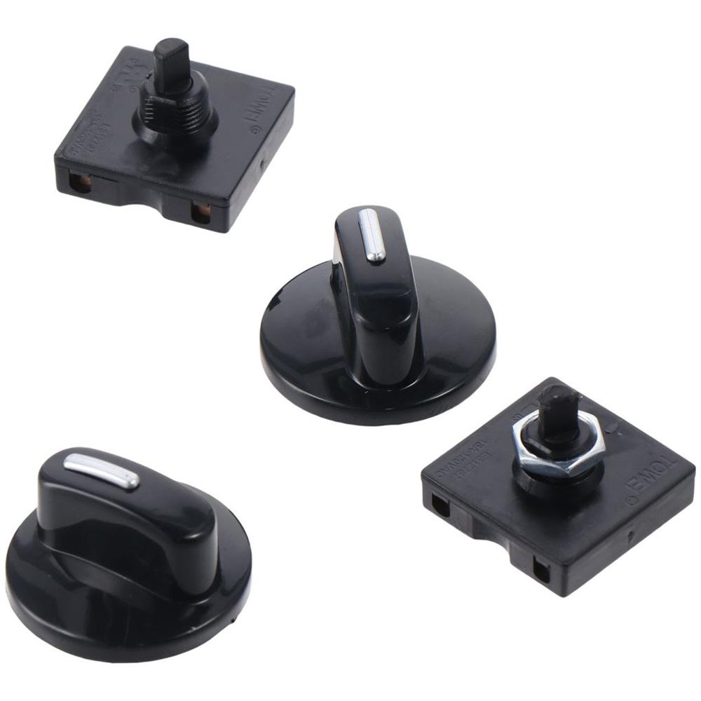 Durable 13A-125V/10A-250V Rotary Switch 4 Position 3 Speed Heater Rotary Switch with Knob Speed Selector Fan Heater