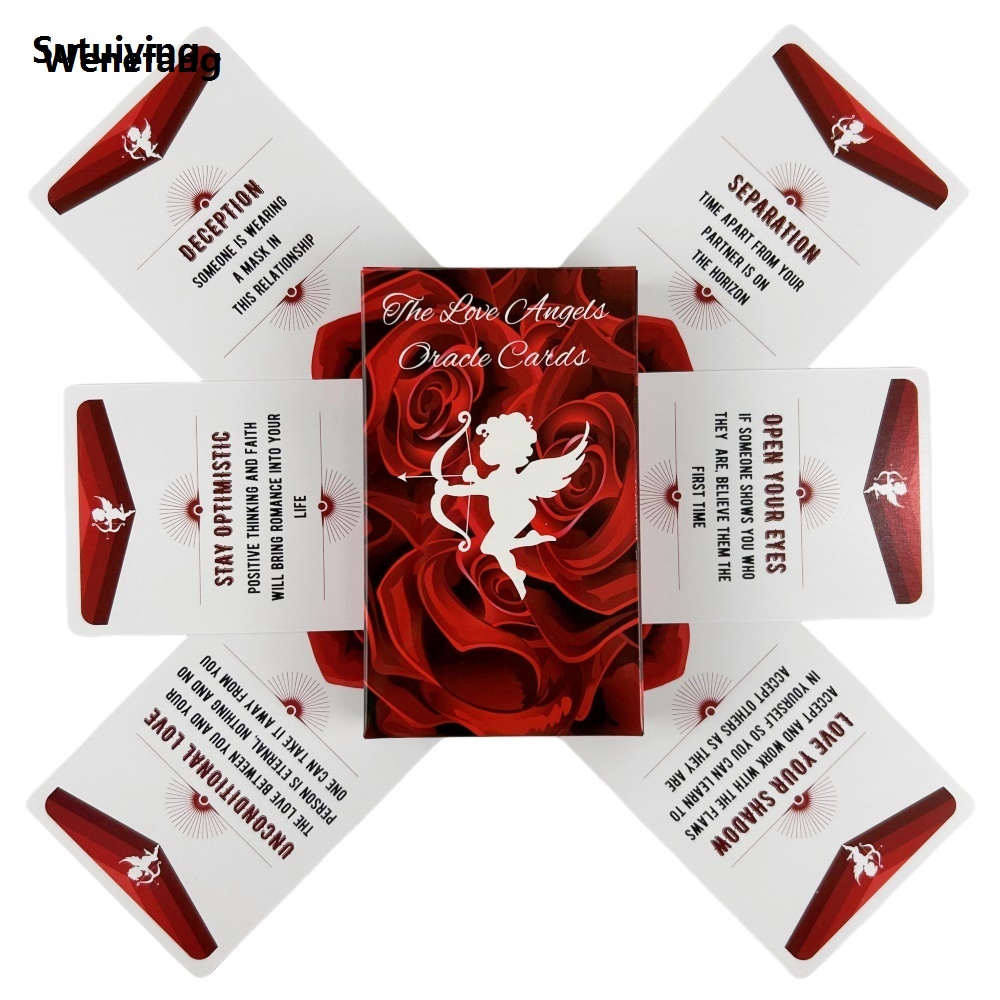 Wenefang Sutuiying The Love Angels Oracle Cards Stone Divination Deck English 2025 New 2025 Vision Edition Tarot Board Playing Game For Party