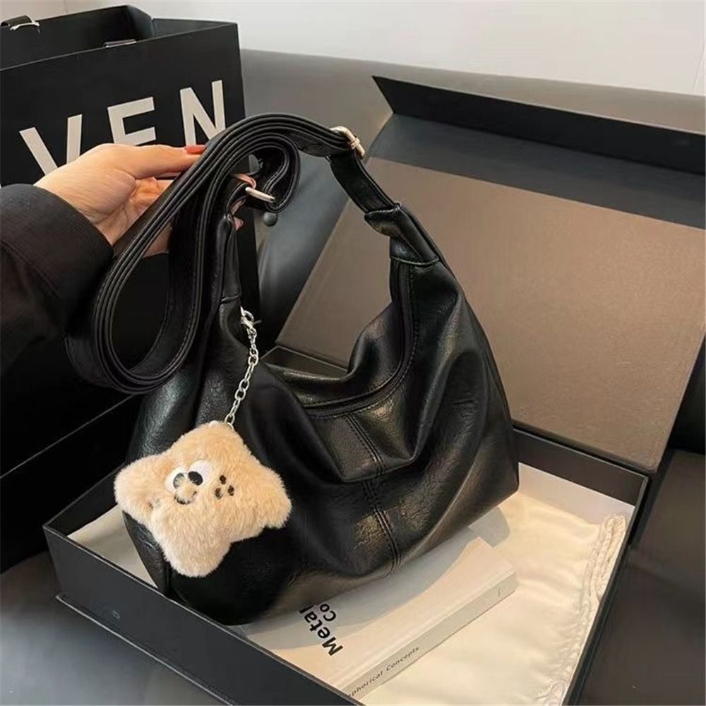 【Top-rated】 Trendy Slouchy Shoulder Bag for Women Retro Ladies Hobo Tote Bag Large Capacity Crossbody Bags