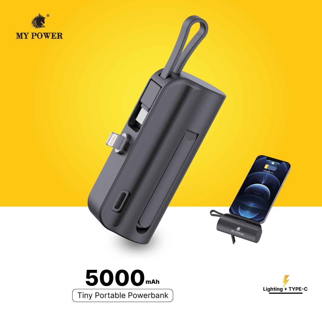 My Power 5000mah Tiny Portable Powerbank, 10w Charging, Emergency PowerBank M45mini .
