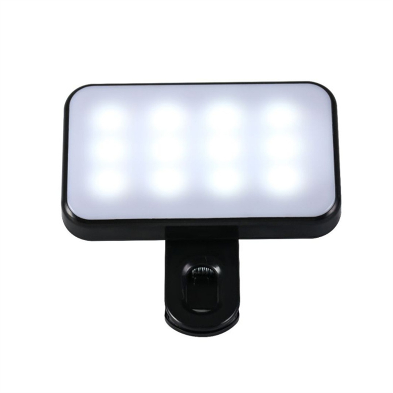 3 Modes Adjustable Brightness Portable Mini Selfie Fill Light Rechargeable Lamp for Laptop Tablet for Phone Meeting