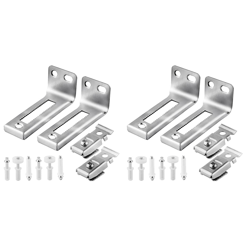 NAMUNY Bi Fold Door Hardware Set, 4 Packs of Louver Door Hardware, Contains Top and Bottom Pivots, Brackets and Guide Wheel