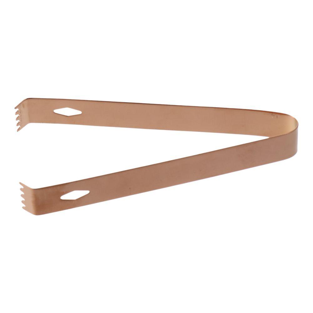 Kitchen Gadgets Stainless Steel Ice Tong 6.3" x 0.8" Square Head Mini Sugar Tongs Rose Gold Silver Easy Grip Metal Serving Tongs Bar Ice Bucket