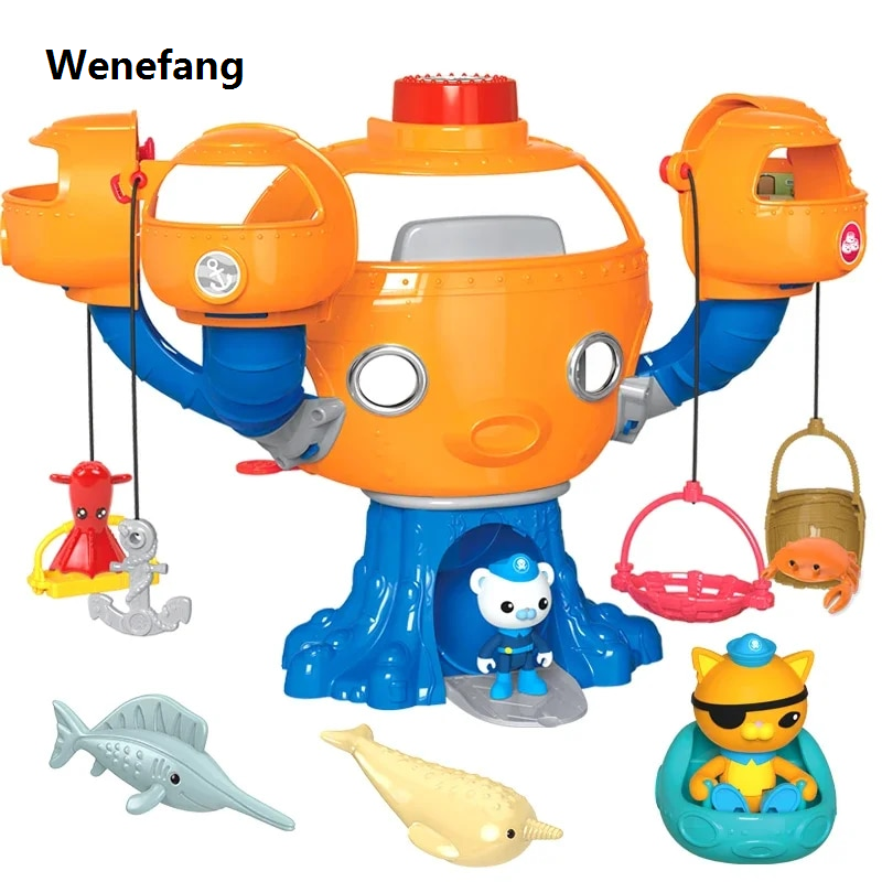 Wenefang Octonauts Fort Octo-pod Base Pirate Boat Black Shark Boat Sound And Light Fifty percent discount Set Barnacles Kwazii Cartoon Action Figures Toy GiftsBasketball