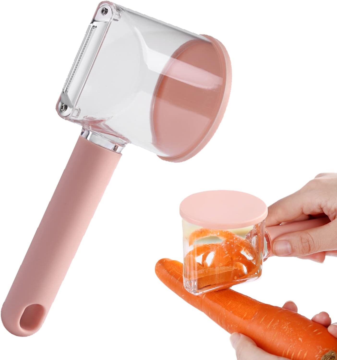 Vegetable Fruit Multifunctional Peeler with Container & Lid Portable Kitchen Tool - ElectroHub