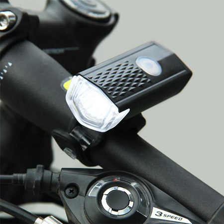 Rechargeable USB Bike Lights Bike Light 3 Modes Bicycle Front Headlight
