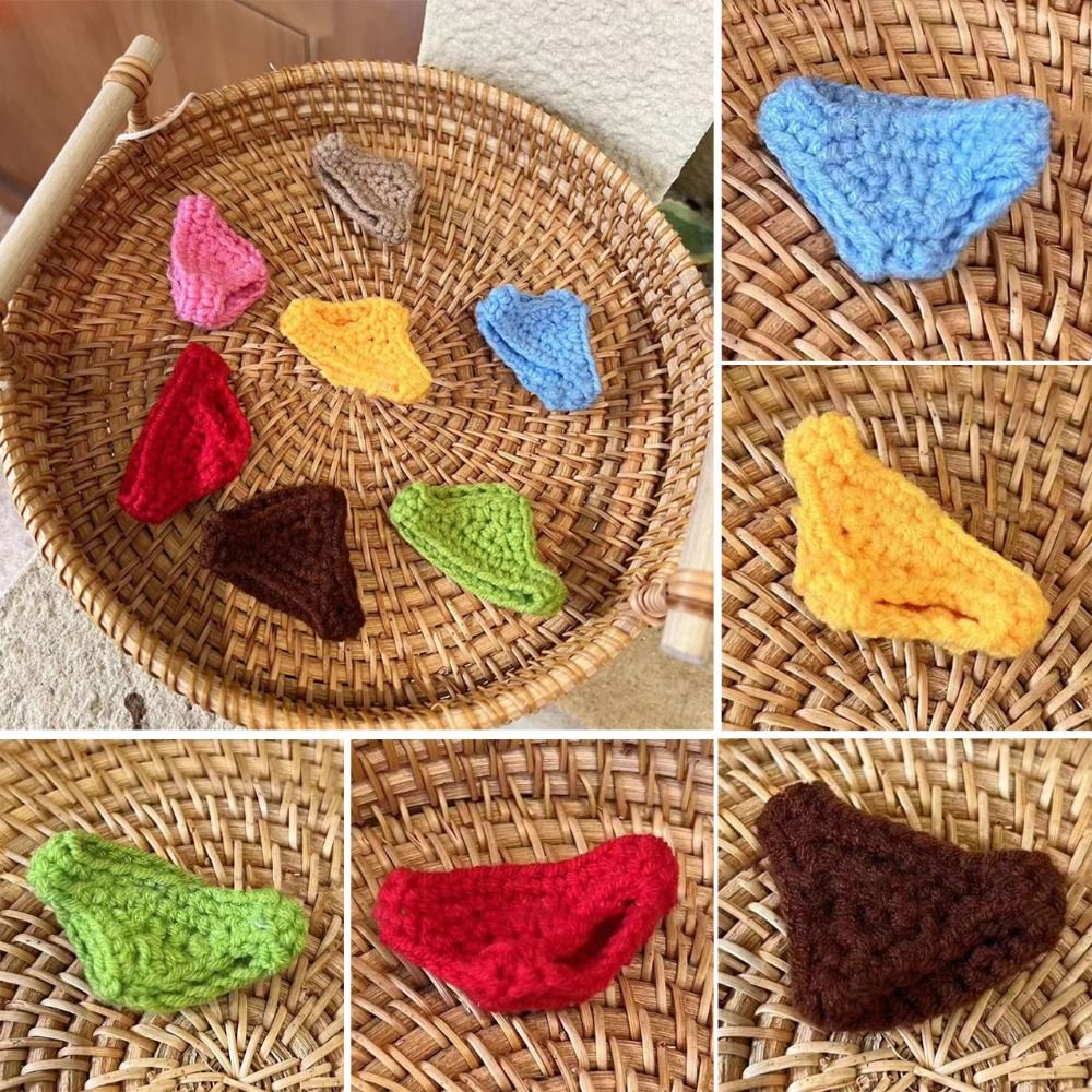 High Quality Multistyles Doll Fashion Clothes PP Cotton Knitted Doll Panties Doll Underpant Knickers for 10cm Cotton Dolls/for 13cm Animal Doll