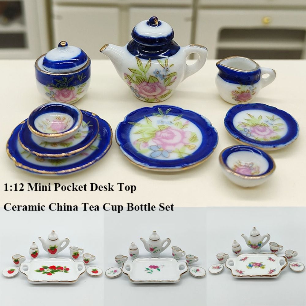 High Quality Mini Doll House Accessories Ceramic 9 Styles China Tea Cup Pocket Tea Set for 1/6 BJD Doll/11.5" Doll/for Blythe Doll