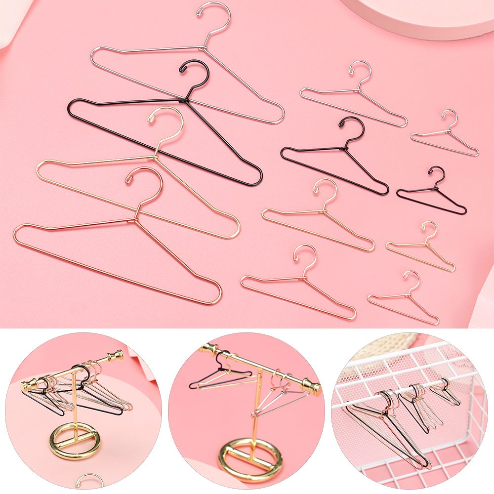 10pcs Multi-colors Wardrobe Cute Metal Accessories Dress Clothes Hanging Mini Hangers