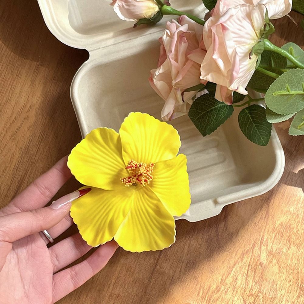 Fashion Cloth Simulation Flower Hair Clip Bohemian Style Tulip Flower Hairpin Duckbill Clip Female Hair Accessories Women