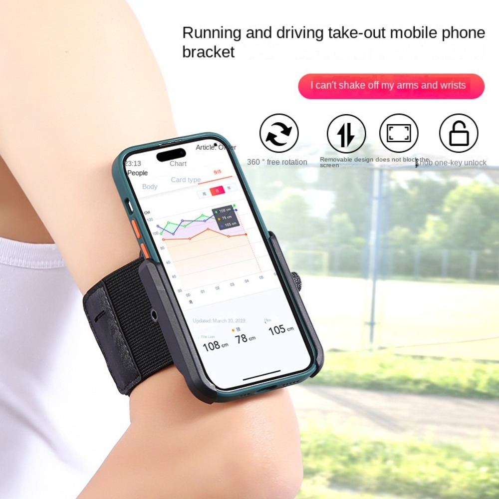 Cycling Arm Strap 360 Rotatable Wristband Phone Holder Armband Comfortable Universal Size Outdoor Sports Cell Phone Holder Multi-Purpose Stable Workout Wrist Phone Holder Exercise